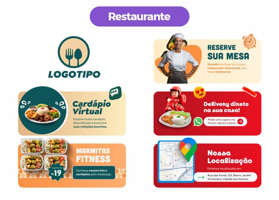 BIO do Instagram - RESTAURANTE